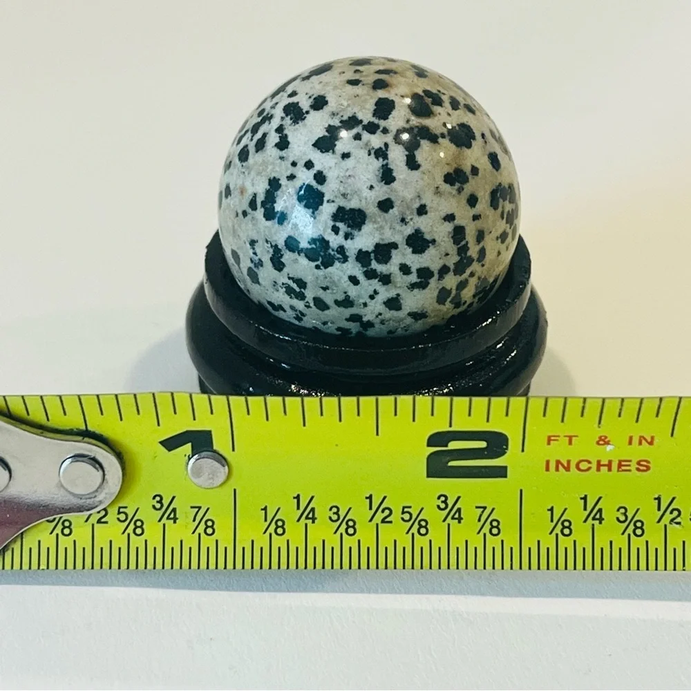 Dalmatian Jasper 1” Sphere with Stand